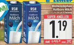 E-Center Weihenstephan Haltbare Milch Angebot