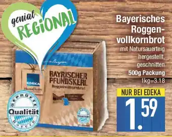 E-Center Bayerisches Roggen- vollkornbrot Angebot
