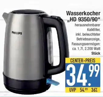 E-Center PHILIPS Wasserkocher ,,HD 9350/90 Angebot