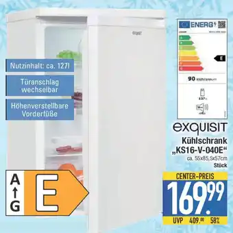 E-Center exquisit Kühlschrank ,,KS16-V-040E“ Angebot