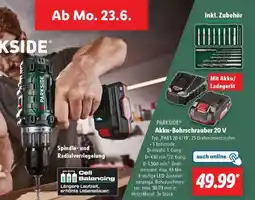 Lidl PARKSIDE Akku-Bohrschrauber 20 V Angebot