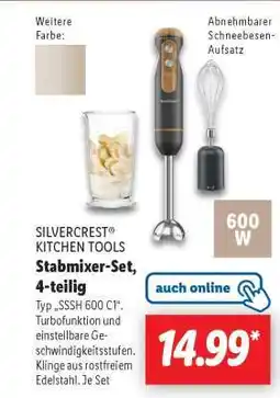 Lidl SILVERCREST KITCHEN TOOLS Stabmixer-Set, 4-teilig Angebot