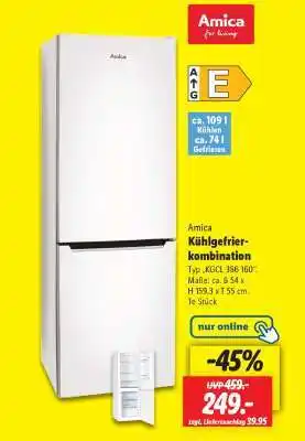 Lidl Amica Kühlgefrierkombination Angebot