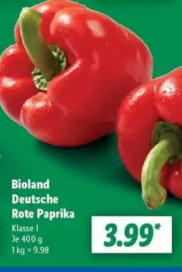 Lidl Bioland Deutsche Rote Paprika Angebot