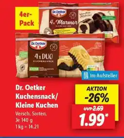 Lidl Dr. Oetker Kuchensnack/Kleine Kuchen Angebot