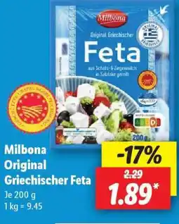 Lidl Milbona Original Griechischer Feta Angebot