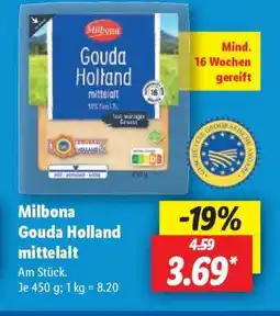 Lidl Milbona Gouda Holland mittelalt Angebot