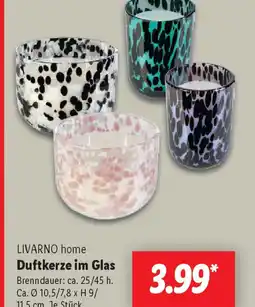 Lidl Livarno Home Duftkerze im Glas Angebot