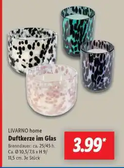 Lidl Livarno Home Duftkerze im Glas Angebot