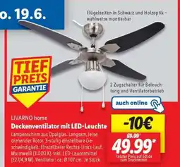 Lidl LIVARNO home Deckenventilator mit LED-Leuchte Angebot