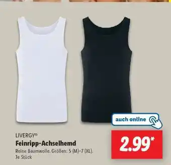 Lidl LIVERGY Feinripp-Achselhemd Angebot