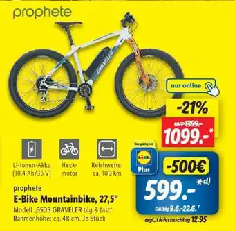 Lidl prophete E-Bike Mountainbike, 27,5 Angebot
