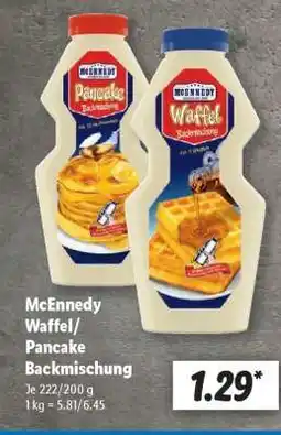 Lidl McEnnedy Waffel/Pancake Backmischung Angebot