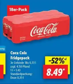 Lidl Coca-Cola Fridgepack Angebot
