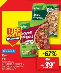 Lidl Knorr Fix Angebot