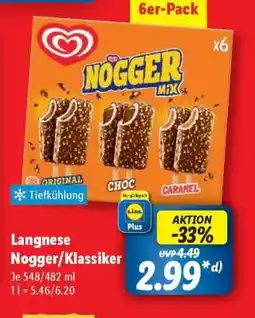 Lidl Langnese Nogger/Klassiker Angebot