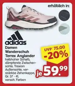 Famila Nord Ost adidas Damen Wanderschuh Terrex Anylander Angebot