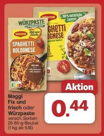 Famila Nord Ost Maggi Fix und frisch oder Würzpaste Angebot