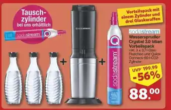 Famila Nord Ost SodaStream Wassersprudler Crystal 3.0 titan Vorteilsset Angebot