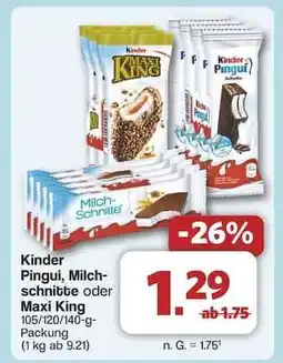 Famila Nord Ost Kinder Pingui, Milchschnitte oder Maxi King Angebot
