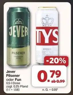 Famila Nord Ost JEVER Pilsener oder Fun Angebot