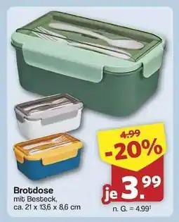 Famila Nord Ost Brotdose mit Besteck Angebot