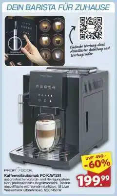 Famila Nord Ost ProfiCook Kaffeevollautomat PC-KA/1281 Angebot