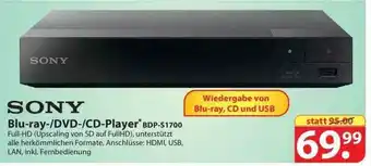 Famila Nord Ost Sony Blu-ray-dvd--cd-player BDP-S1700 Angebot