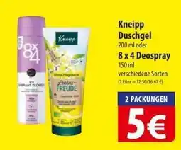 Famila Nord Ost Kneipp Duschgel oder 8x4 Deospray Angebot