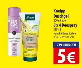 Famila Nord Ost Kneipp Duschgel oder 8x4 Deospray Angebot