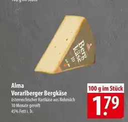 Famila Nord Ost ALMA Vorarlberger Bergkäse Angebot