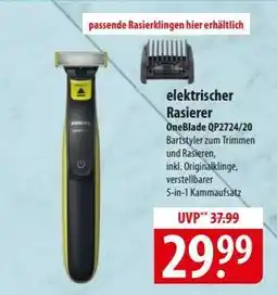 Famila Nord Ost elektrischer Rasierer OneBlade QP2724/20 Angebot