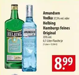 Famila Nord Ost Amundsen Vodka oder Helbing Hamburgs feines Original Angebot