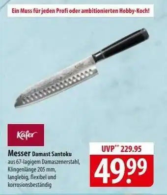 Famila Nord Ost Messer Damast Santoku Angebot