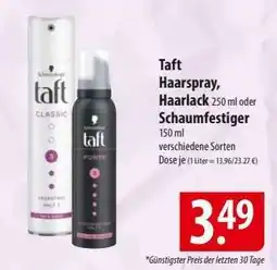 Famila Nord Ost taft Haarspray, Haarlack oder Schaumfestiger Angebot