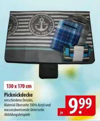 Famila Nord Ost Picknickdecke Angebot