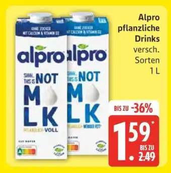 Edeka Alpro pflanzliche Drinks Angebot