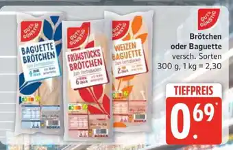 Edeka Brötchen oder Baguette Angebot