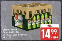 Edeka Pilsner Urquell tschechisches Bier Angebot