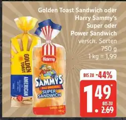 Edeka Golden Toast Sandwich oder Harry Sammy’s Super oder Power Sandwich Angebot