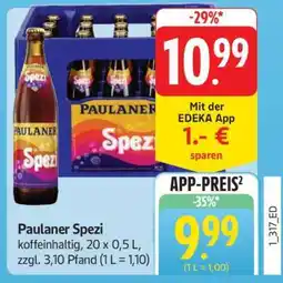 Edeka Paulaner Spezi Angebot
