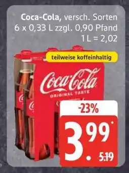 Edeka Coca Cola versch . Sorten Angebot