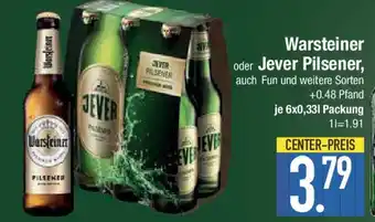 E-Center Warsteiner oder Jever Pilsener Angebot