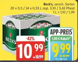 Edeka Beck's versch . Sorten Angebot