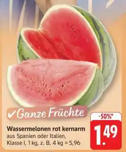 Edeka Wassermelonen rot kernarm Angebot