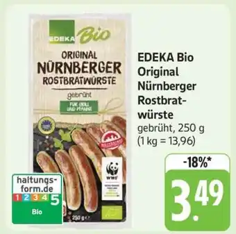 Edeka EDEKA Bio Original Nürnberger Rostbratwürste Angebot