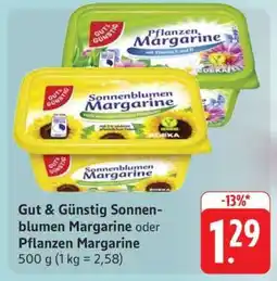 Edeka Gut & Günstig Sonnenblumen Margarine oder Pflanzen Margarine Angebot