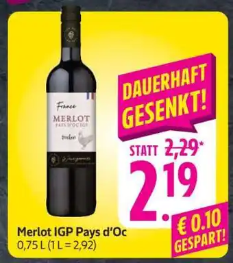 Edeka Merlot IGP Pays d’Oc Angebot