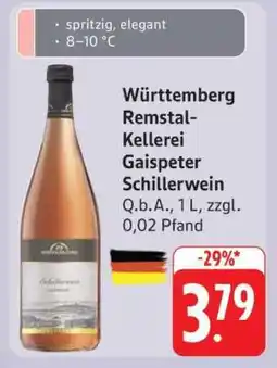 Edeka Württemberg Remstal-Kellerei Gaispeter Schillerwein Angebot