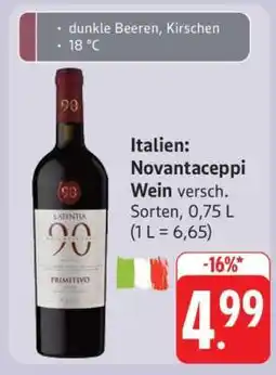 Edeka Italien: Novantaceppi Wein Angebot